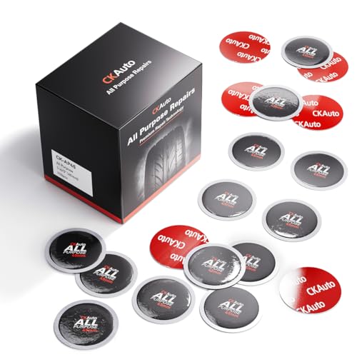 CKAuto 100 pcs All Purpose Tire Patch Heavy Duty Dia 1-4/5" for Inner Tubes | Multi-Purpose Tire Patch Kit for Inner Tubes & Tubeless Tires, Tight Vulcanized Seal Fits Cars Trucks Motorcycles Bikes 45mm - size: Dia 45mm 100pcs