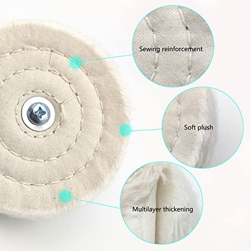 19 Pcs Buffing Wheel for Drill,Buffing Pad Polishing Wheel Kits with 6 Pcs Polishing Compound and 5 Pcs Felt Polishing Wheel,for Aluminum, Stainless Steel, Chrome,Metal,Glass,Car Detailing