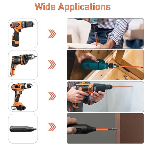 13pcs Torx Screwdriver Bit Set (T5-T40) Magnetic S2 Steel Torx Head Drill Bit Set 1/4'' Hex Shank Impact Bit CNC Machined 6-Point Star Bit Set for Impact Driver (4 Inch/ 100mm Length) - size: 4 inch / 100mm