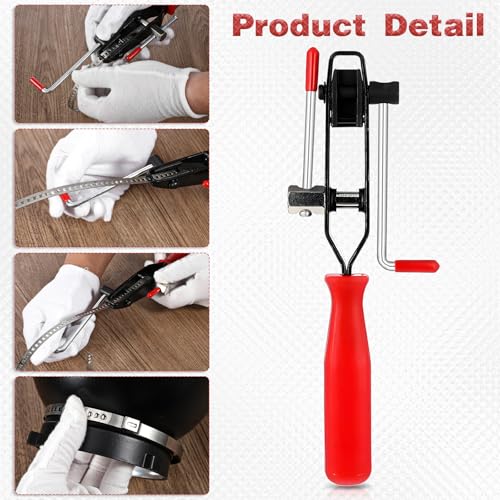 22 PCS Universal CV Joint Boot Clamp Pliers Kit, CV Boot Band Pliers with 20PCS Crimp Bands, Band Clamps Ear Type Extension for Most Cars