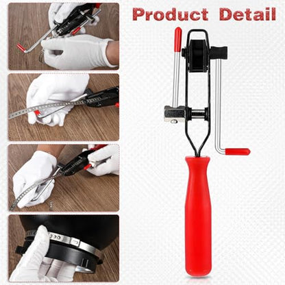 22 PCS Universal CV Joint Boot Clamp Pliers Kit, CV Boot Band Pliers with 20PCS Crimp Bands, Band Clamps Ear Type Extension for Most Cars
