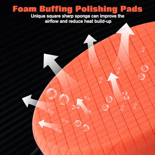 6 Inch Buffing Polishing Pads 6 Pcs Compound Buffing Sponge Pads and Woolen Pads for 150mm Backing Plate, Cutting Polishing Pad Kit for Car Buffer Polisher Compounding, Polishing and Waxing - size: 6 Inch
