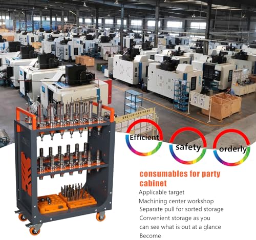 Mobile CNC Tool Storage Cart, CNC Tool Holder Utility Carts with Wheels, CNC Trolley is Suitable for Warehouses Storehouse Factory Garage - size: CAT/BT40-28CAP
