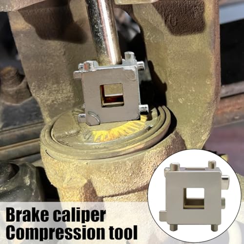 Car Cube Brake Caliper Compression Tool, Steel Rear Disc Brake Piston Tool Fits 3/8" Square Driver, Cube Calliper Adaptor Brake Piston Remover Tool, Universal Car Brake Caliper Tools (1PC) - size: 1PC