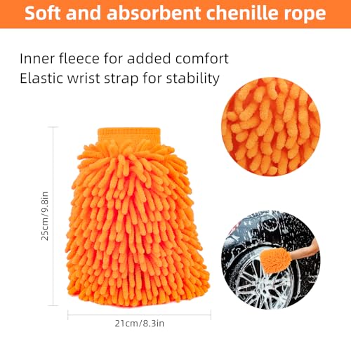 Car Cleaning Kit with Storage Bag, Car Washing Kit 16 Pcs, Car Detailing Kit with Wash Mitt Sponge Towels, Car Wash Mitt, Detailing Brushes, Exterior and Interior Car Washing Set