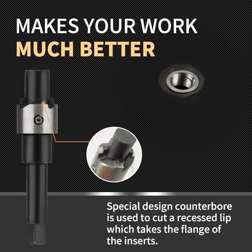 M11X1.25X28.2MM Thread Repair Kit with Insert HSS Drill, Tap, Counterbore, Installation Driver, Metric, 10PCS Stainless Steel Insert M11X1.25X28.2MM
