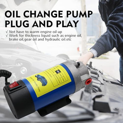 Oil Suction Pump For Changing Oil,12V Engine Oil Extractor Pump For Pumping Oil, Diesel Pump Transfer,Suitable For Cars, Motorcycles, Pressure Washers, Lawn Mowers