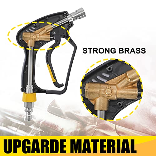 Tool Daily Foam Cannon with Pressure Washer Gun 5000 PSI, Power Washer Gun with 3/8'' Swivel Quick Connector, Adjustable Foam Blaster, M22 and 1/4 Inch Quick Connect, 1.5 Liter - size: 1.5 L