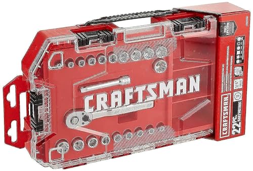 CRAFTSMAN Socket Set, Universal, 1/4-Inch Drive, 22-Piece (CMMT12014) - size: 1/4" (Pack of 1), style: 1/4" Drive