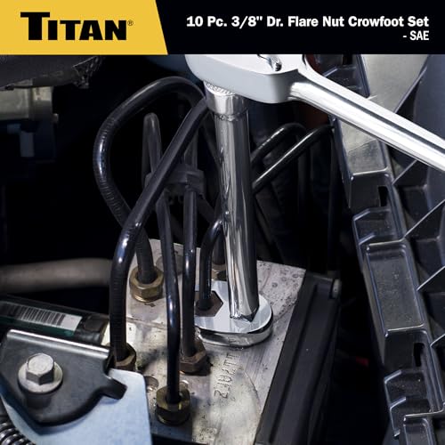 Titan 17296 3/8" Drive SAE Flare Nut Crowsfoot Wrench Set