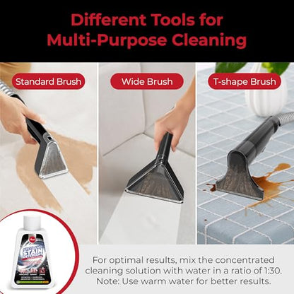 Rosewill Multi-Purpose Portable Carpet and Upholstery Cleaner, Powerful Suction 18 KPa Spot Cleaner, 600W Motor, Car and Auto Detailer, Stain/Spot Remover; Versatile Use: Carpet, Sofa, Pet Hair - color: Black