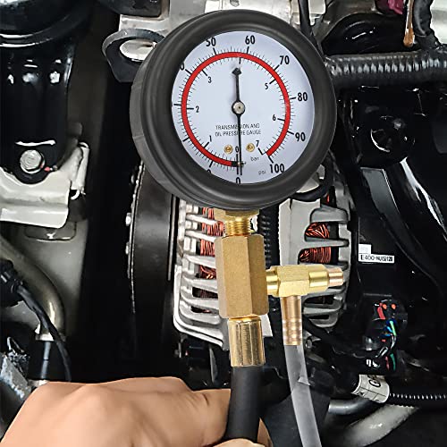BETOOLL Fuel Pressure Test Kit 0-100PSI with 9.49,7.89,6.30 Fuel Line Fittings - size: Fuel Pressure Tester Kit