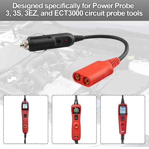 PPTK0026 Cigarette Power Port Adapter for Power Probe 3/3S/3Ez/ECT3000 Power Circuit Probe Tool Accessories. | PPTK0026 cigarette Lighter Adapter