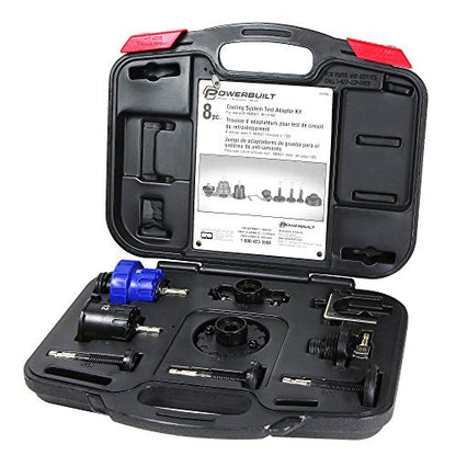 Powerbuilt Cooling System Adapter Set, 8 Piece, Cooling System Pressure Kit Upgrade, For Use with 940427 Kit, Storage Case, 647893 - size: 8 Piece