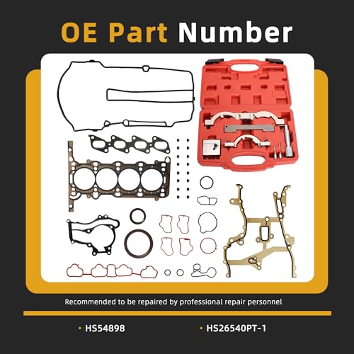 Head Gasket Set with Timing Tool Kit 1.4L Compatible with Chevrolet Cruze 1.4L Gas DOHC VIN-B C 9 2011-2015, Replace# HS54898, HS26540PT-1 (42PCS)