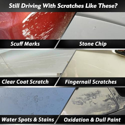 2 Pack Nano Sparkle Cloth Car Scratch Remover Paste, 2026 Upgrade Paint Scratch & Scuff Repair Polishing Kit, Removes Swirl Marks & Restores Shine, Works on All Vehicles & Paint Colors
