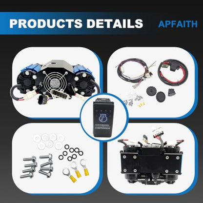 Universal 12 Volts High Performance On-Board Twin Air Compressor Replacement for ARB CKMTA12 For Pneumatic Tools For Tire Inflator Air Horn Air Tools Air Lockers Locking Differentials