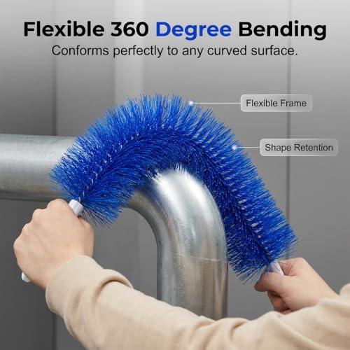 Bendable Microfiber Head, Reusable Dust Remover 2 Pcs 2026 New Fan Cleaner Brush, Washable Cobweb Duster for Air Conditioning, Fan Blades, Air Vents, Curtains, Cars - color: Gray*2