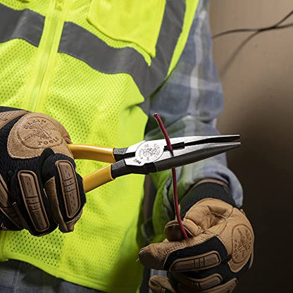 Klein Tools D203-8 Needle Nose Pliers, Long Nose Side Cutters, Alligator Pliers with Extended Handles, 8-Inch - style: Side Cutting