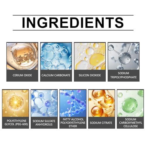 Glass Polishing Powder Window Cleaner | 30g Glass Polishing Compound with Sponge for Automotive Vehicle Cars SUV Van Truck RV Restoration