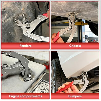 Car Clip Pliers, Panel Clip Removal Pliers, Professional Spring-Loaded Plastic Fastener Rivet Removal Tool for Removing Automotive Door Panels, Interior & Exterior Trim, Damage-Free Disassembly