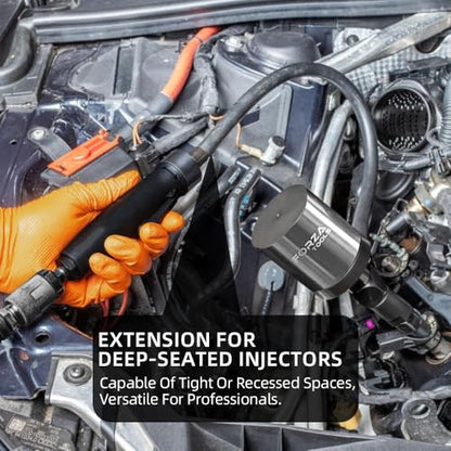Pneumatic Injector Impact Extractor, 24 Pieces, Gentle Removal of Diesel Injectors, Prevents Cylinder Head Damage, Includes 21 Adapters for Various Brands