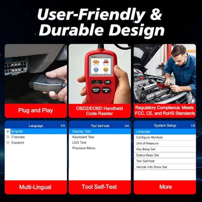 Autel OBD2 Scanner AL329, Upgraded AutoLink AL319, Auto VIN, Check-Engine-Light Code Reader, MIL Reset, One-Click I/M Readiness, CAN Car Diagnostic Scan Tool, for All OBD II Vehicles After 1996