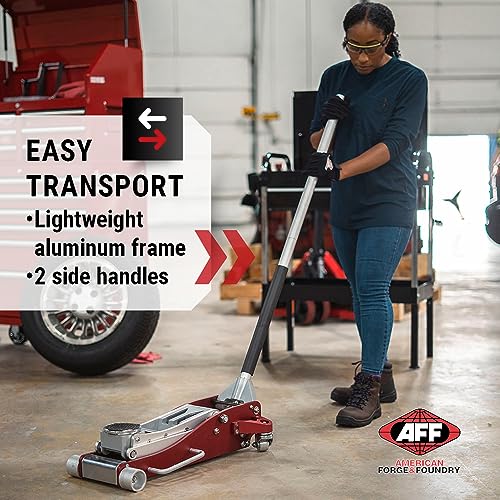 AFF 3 Ton Wrecker Service Jack, Lightweight Anodized Aluminum Frame, Double Pumper Technology, 210 - size: 3 Ton Capacity