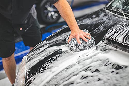 The Rag Company - The Cyclone Ultra Wash Mitt + Cyclone Ultra Wash Pad 6in x 8in Combo Pack - Microfiber Blend, Twist Loop Interior Liner Ideal for Foam, Soap + Bucket, & Rinseless Washing Methods
