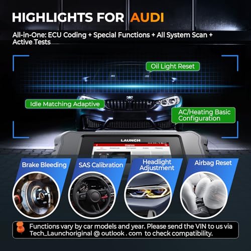 LAUNCH X431 Creader Elite 2.0 BBA OBD2 Car Scanner for BMW/Mercedes-Benz/VW/Audi/Maybach/Mini/RollsRoyce, Full System Bidirectional Scan Tool, ECU Coding, Full Reset Services, Lifetime Free Update