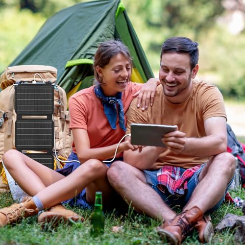 [Upgraded] FlexSolar 15W Small Solar Panel Charger 5V USB Output ETFE Lightweight Foldable Portable Powerfilm Energy IP67 Waterproof Emergency Camping Hiking Backpacking for Cell Phones Fans - size: 15W