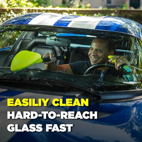 Invisible Glass 99031 Reach & Clean Glass Windshield Cleaner Tool Combo Kit With Premium Aerosol Glass Cleaner, Extendable Handle, (2) Reusable Quick Change Microfibers, and Storage Bag - style: Aerosol