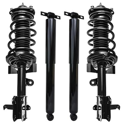 Detroit Axle - FWD Struts Shocks for 2013 2014 2015 2016 2017 Honda Odyssey, 2 Front Struts with Coil Spring 2 Rear Shock Absorbers Replacement Suspension Kit - size: 4A47219-V1/ strut shock kit