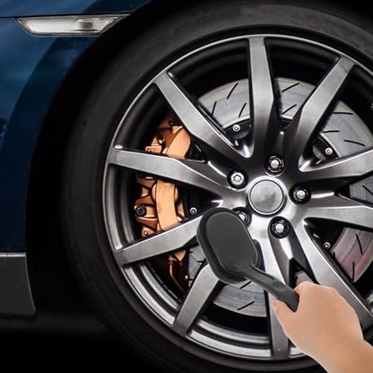 Car Waxing Brush Set with Replaceable Sponge Pads for Tire Polishing, 6pcs Tire Shine Application Kit for Car Detailing and Cleaning Tools