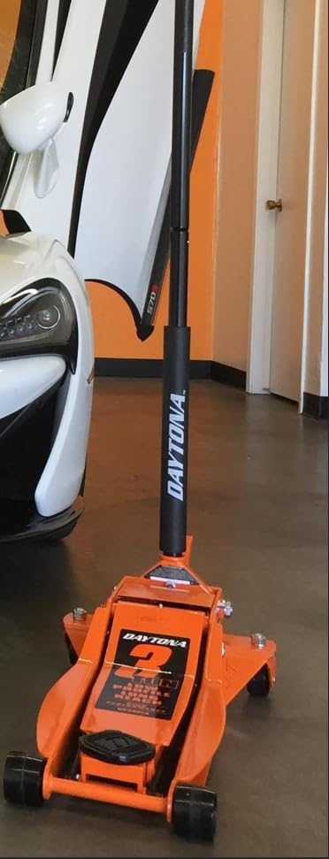 Daytona 3 ton Long Reach Low Profile Steel Heavy Duty Floor Jack with Rapid Pump