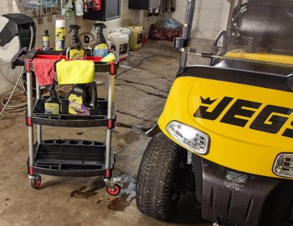 JEGS 81444 Professional Detailing Cart 36.25 in. H x 26 in. L x 19.25 in. W Incl