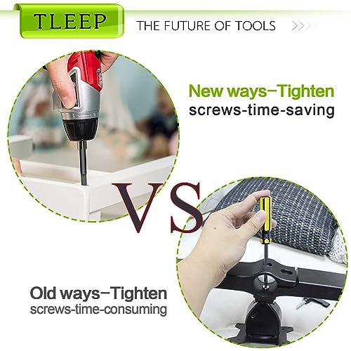 1/4 Inch 100mm Long Allen Wrench Drill Bits with 1/4" Quick Change Bit Driver, Sae Hex Screwdriver Set, Magnetic Allen Key Drill Bit Set 5/64"-5/16" S2 Steel Allen Socket Set for Ikea Furniture - color: Set 9: Sae and Quick Change Bit Driver