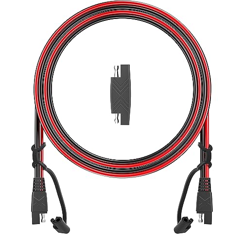 OYMSAE 3Feet SAE to SAE Extension Cable Quick Disconnect Connector 16AWG,for Automotive, Solar Panel Panel SAE Plug (3FT(16AWG)) - color: 1 Pack, size: 3FT(16AWG)