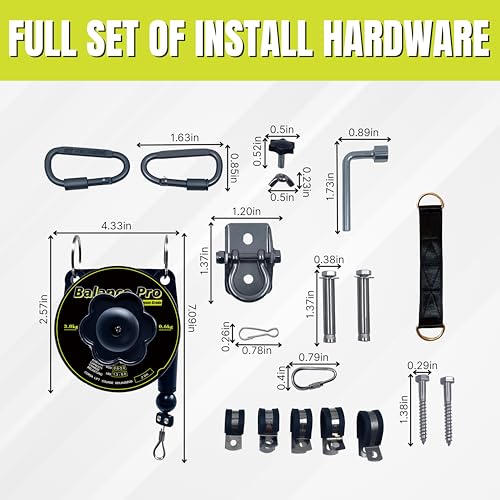 Tool Balancer,1.3–6.6 lbs Spring Balancerwith 79" Retractable Cable – Adjustable Hanging Tool Holder for Workshop, Assembly Line, and Light Industrial Use