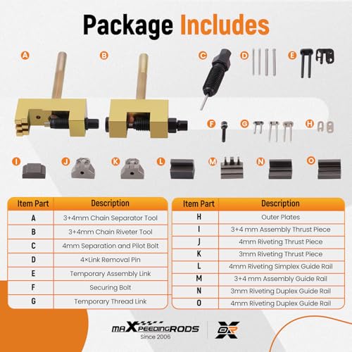 maXpeedingrods Engine Timing Chain Removal Installer Breaker Tool Kit Camshaft Riveting Tool for Mercedes Benz M271 M272 M273 - style: 18 Pcs