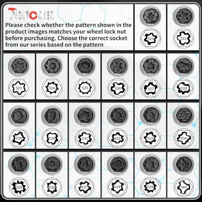 538 Wheel Locking Nut Key for VW, Socket Adapter (OD 28mm-ID 25mm) | Wheel Lock Nut Socket Adapter, Anti-Theft Lug Nut Removal Tool, Anti-Theft Screw Remover, Repair Tool, Tyre Fitting, garage - size: Socket 538