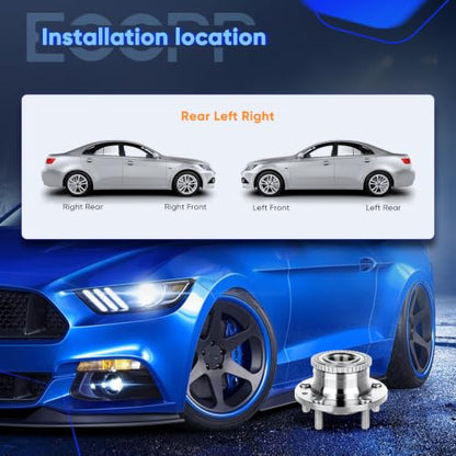 ECCPP 2-Piece 512269 Rear Wheel Hub Bearing for Mazda Protege 2000-2003 | for Mazda MPV 1989-2006 5 lugs w/ABS Sensor Pre-Greased Sealed - size: 512269*2
