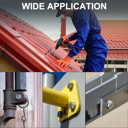 uxcell M8 x 45mm Hex Head Screws Bolts, Nuts, Flat & Lock Washers Kits, 304 Stainless Steel Fully Thread Hexagon Bolts 8 Sets - size: M8 x 45mm