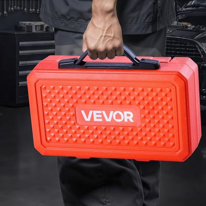 VEVOR Bearing Press Kit, 52 Pcs Bearing Race and Seal Driver Set with 49 Bushings and Handle Shaft, Bushing Driver Tool Set, Heavy Duty Carbon Steel Removal Installation Tool Kit - size: 52pcs