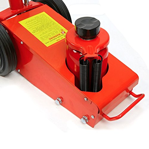 XtremepowerUS Heavy Duty 22 Ton Floor Jack Hydraulic Air Axle Bottle Jack Service w/Extension Saddle Set Wheels