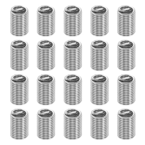 PATIKIL Wire Thread Inserts 3/8-16 UNC 2.5D 23.8mm, 20Pcs 304 Stainless Steel Helical Coiled Wire Screw Threaded Sleeve Sheath for Mechanical Equipment Automotive Repairs - size: 3/8-16 UNC, 23.8mm