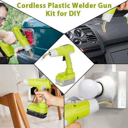 Choerinton Plastic Welder Compatible with Ryobi 18V Battery, with 600PCS Staples, Pure Copper Transformer, Rapid Heating, Plastic Welding Kit for Car Bumper, Dashboard & Repair(No Battery) - color: For Ryobi Battery