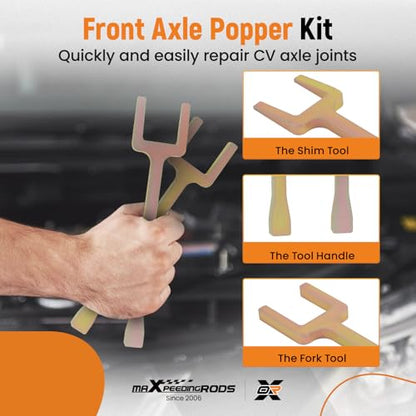 maXpeedingrods Inner CV Axle Removal Tool Set & Front Wheel Drive CV Axle Puller for Use on Front Wheel Drive Vehicles-Remove Most Vehicles Half-Shaft Drive Axles, CV Joint Fork Removing Adapter - style: 4 Pcs