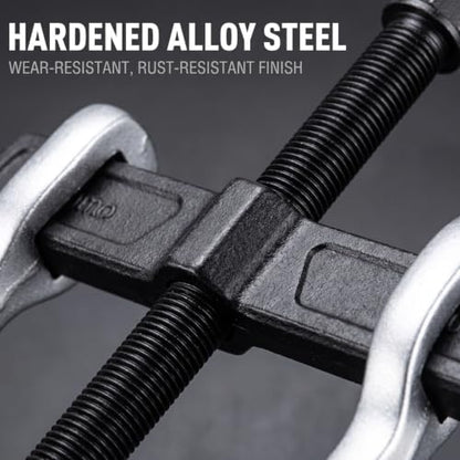6-Inch 2-Jaw Gear Puller, Small Bearing & Pulley Removal Tool | Reversible Double Hook Design, Inside & Outside Pulling Extractor for Flywheels, Gears and Pulleys