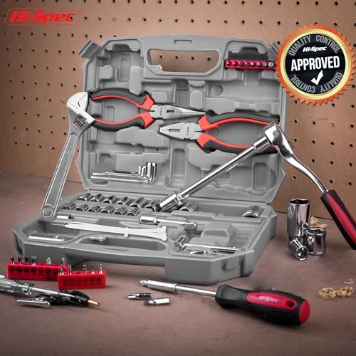 Hi-Spec 67Pc Metric Auto Mechanic Tool Set, Motorcycle & Car Tool Kit, Auto Repair with Pliers, Screwdriver Set, Socket Kit & Tool Box Storage Case for Cars, Trucks, Boats RVs & Jeeps - size: Metric_67 PCS